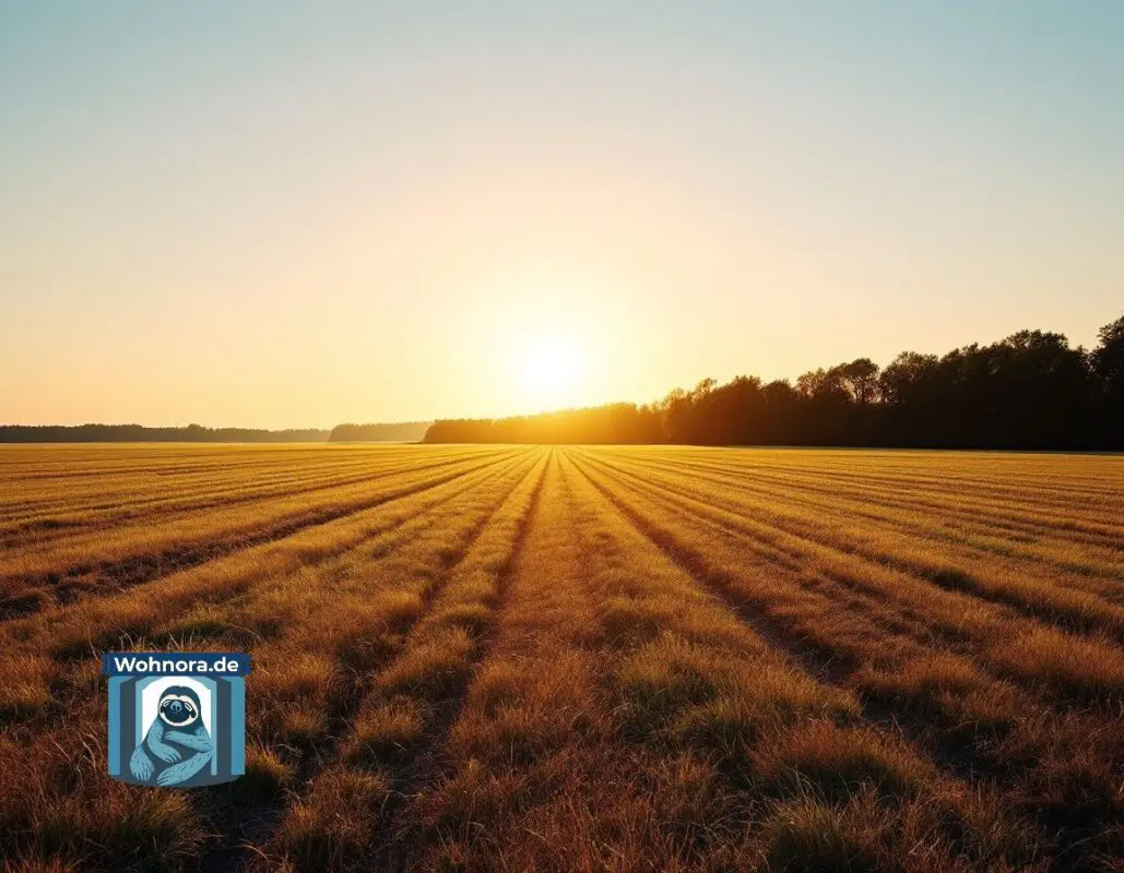Sonnenuntergang beim Feld
