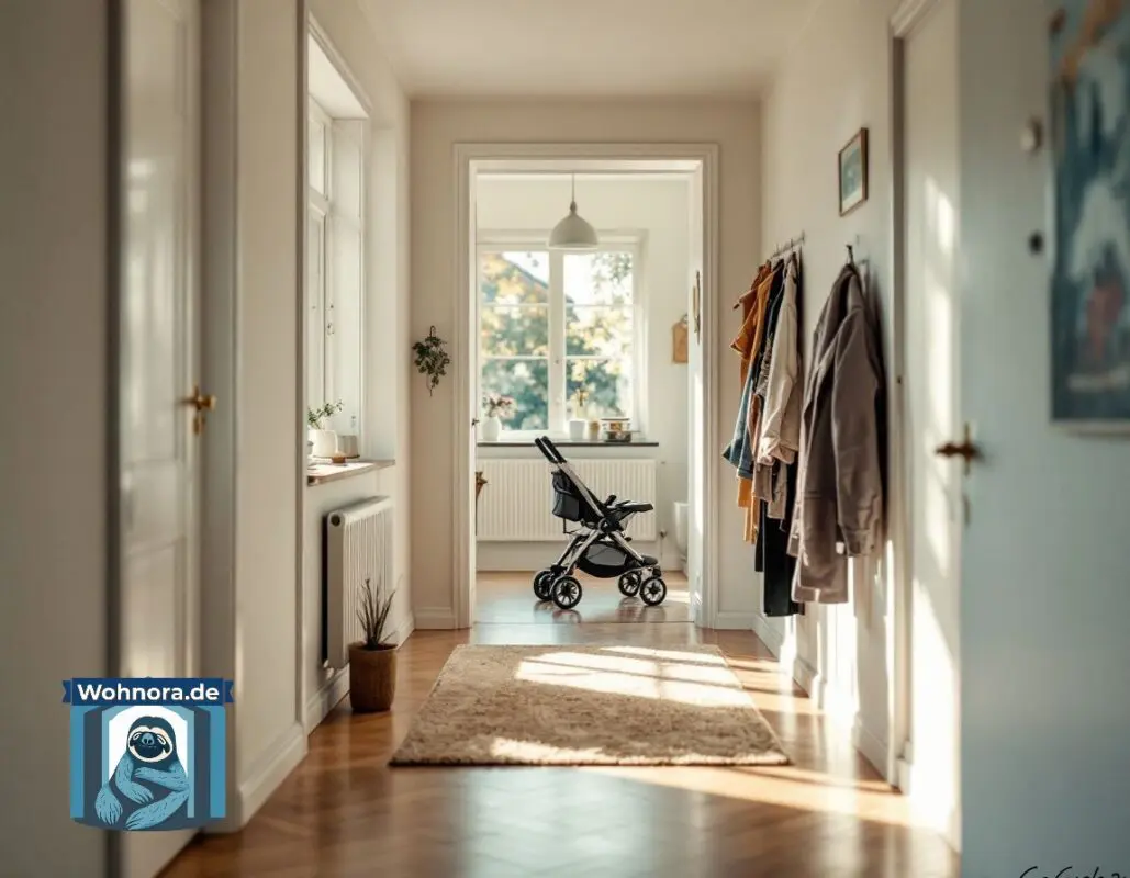 Kinderwagen in der Wohnung