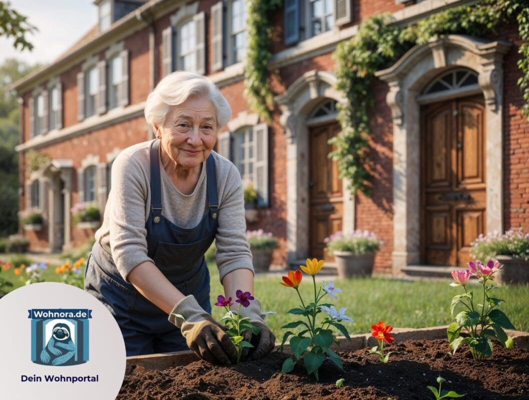 Mieter kümmert sich um Garten