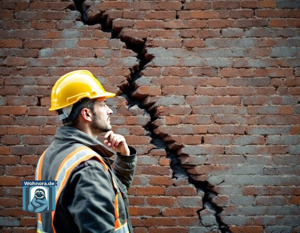 Tiefer Riss in der Wand